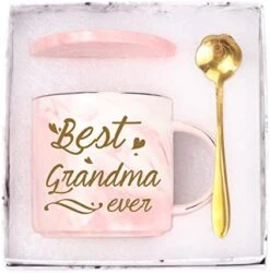 Best Grandma Mug Best Grandma Ever Mug Grandma Gifts Birthday Mothers Day Gifts For Grandma From Granddaughter Grandson Grandchildren Grandkids 12 Ounce Exquisite Box Spoon And Mug Mat Pink -KitchenAid Shop 41yF8Gvz5JL. AC