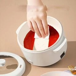 HEIMP Glass Cooking Pot Multifunctional Electric Cooking Pot Dormitory Household Small Electric Pot All-in-one Electric Fried Noodles Hot Pot Soup Pot -KitchenAid Shop 41yHxt0zFpL