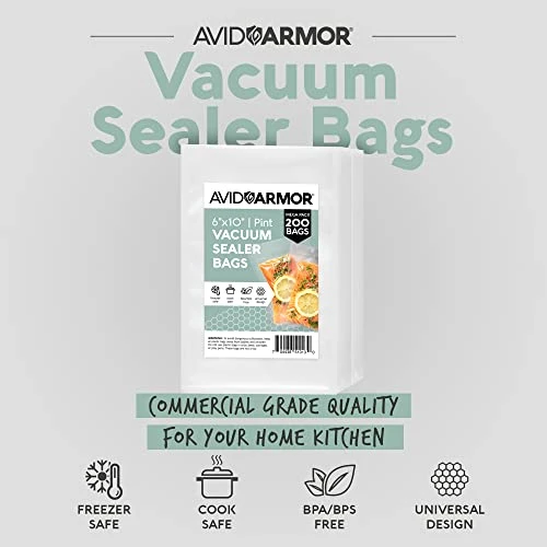Vacuum Sealer Bags 200 Pint 6x10" Size For Food Saver, Seal A Meal Vac Sealers, BPA Free, Heavy Duty, Meal Prep And Sous Vide Vacume Safe, Universal Designed Food Storage Bag 4 Vacuum Sealer Bags 200 Pint 6x10" Size For Food Saver, Seal A Meal Vac Sealers, BPA Free, Heavy Duty, Meal Prep And Sous Vide Vacume Safe, Universal Designed Food Storage Bag - Image 2