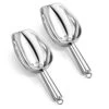 Metal Ice Scoops With Holes, E-far 8 Ounce Stainless Steel Scoops With Drain Holes To Reduce Unwanted Dilution, Slotted Scoop For Ice Maker/Freezer/Bar, Rust Free & Heavy Duty, Dishwasher Safe-2 Pack -KitchenAid Shop 41yMuel7VIL