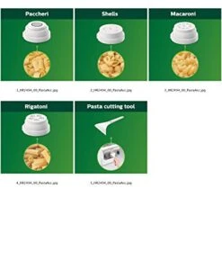 Vance Pasta Maker 4-in-1 Accessory Shape Kit- Shells And Paccheri, Rigatoni, & Macaroni -KitchenAid Shop 41ySk1zpixL