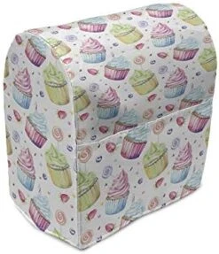 Lunarable Animal Stand Mixer Cover, Cow Horse Pigs Chicken Sheep Farmhouse Mascots Cartoon Print, Kitchen Appliance Organizer Bag Cover With A Pocket, 6-8 Quarts, Pale Mustard Pastel Green -KitchenAid Shop 41ye7U62f0L. AC