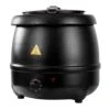 11 Qt. Round Black Countertop Food/Soup Kettle Warmer - 120V, 400W