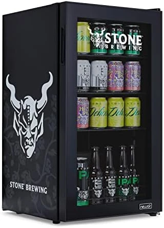 Beverage Refrigerator Cooler With 126 Can Capacity - Mini Bar Beer Fridge With Right Hinge Glass Door - Cools To 37F - Stone Brewing 10 Beverage Refrigerator Cooler With 126 Can Capacity - Mini Bar Beer Fridge With Right Hinge Glass Door - Cools To 37F - Stone Brewing - Image 8