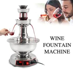 Wine Fountain Machine, 3-Tier Party Drink Dispenser,0~100℃ Adjustment Juice And Wine Fountain With LED Lighted Base, For Wedding Bar Christmas Party -KitchenAid Shop 41yq5KX3YqL