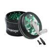 2.5 Inch Grinder With Handle, Black-Green
