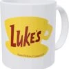 Thinker Art Funny Coffee Mug - 11OZ Ceramic - Luke's Diner. Best Gift Or Souvenir.