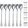 Iced Tea Spoons, Kyraton Stainless Steel 7.5" Long Handle Mixing Spoon, Coffee Spoon, Stirring Bar Spoon, Cocktail Spoon, Latte Spoon Pack Of 6 2 Iced Tea Spoons, Kyraton Stainless Steel 7.5" Long Handle Mixing Spoon, Coffee Spoon, Stirring Bar Spoon, Cocktail Spoon, Latte Spoon Pack Of 6 -KitchenAid Shop 41yw0ARFLHL