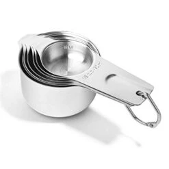Ast Confection 7pc Stainless Steel Measuring Cup Set - Includes 1/8 Cup Coffee Scoop - Measurements For Dry And Liquid Cooking & Baking Ingredients -KitchenAid Shop 41yzmeQSf4L