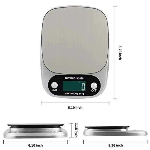 Jze Precision Digital Kitchen Food Scale-Accurately Weigh In Grams And Ounces For Portion Control And Weight Loss-Essential Tool For Home Cooking And Baking-Easy-to-Read LCD Display-Durable Design 4 Jze Precision Digital Kitchen Food Scale-Accurately Weigh In Grams And Ounces For Portion Control And Weight Loss-Essential Tool For Home Cooking And Baking-Easy-to-Read LCD Display-Durable Design - Image 2