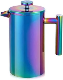 French Press Coffee Maker – 1 Or 2 Cups Small Stainless Steel Coffee Maker Double Walled French Press Rainbow 12oz/350ml -KitchenAid Shop 41z6nmNIybL. AC 1