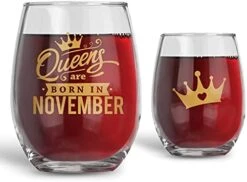 Irthday Gifts For Women - Queens Are Born In May - Taurus And Gemini - 21oz Stemless Wine Glass - Unique Horoscope Gifts For Her - Happy Birthday Gifts For Moms, Best Friends, Sisters -KitchenAid Shop 41zGbR9MJRS. AC