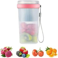 Orange Juice Blender Grape Mixer Portable Strawberry Fruits Cutter Foods Mini Blender (Pink) -KitchenAid Shop 41zHAHsk 1L. AC