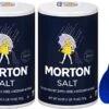 GENERIC Morton Salt, Plain, 26 Ounce (2 Pack) W/Custom CMC Measuring Spoon 1tbsp & 1tsp