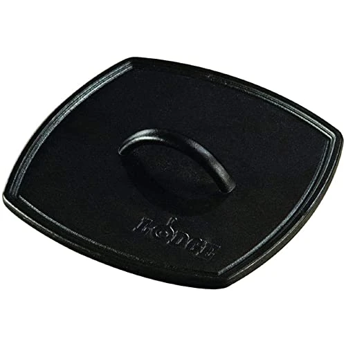 Lodge LPP3 Cast Iron Square Ribbed Panini Press, 8.25-inch 3 Lodge LPP3 Cast Iron Square Ribbed Panini Press, 8.25-inch