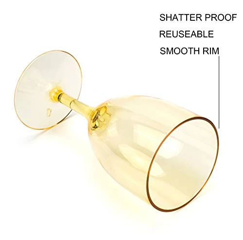 15-ounce Acrylic Stem Wine Glasses, Set Of 6 Multicolor | Made Of Shatterproof Plastic And Ideal For Indoor And Outdoor Use, Reusable, Party Colors 6 15-ounce Acrylic Stem Wine Glasses, Set Of 6 Multicolor | Made Of Shatterproof Plastic And Ideal For Indoor And Outdoor Use, Reusable, Party Colors - Image 4