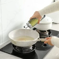 Hobnail Oil And Vinegar Dispenser Bottles 16.7 Oz. Set Of 2 Blue And Gray Colored Olive Oil Glass Bottle Set No Drip With Metal Pour Spout For Kitchen Cooking And Grilling 10 Hobnail Oil And Vinegar Dispenser Bottles 16.7 Oz. Set Of 2 Blue And Gray Colored Olive Oil Glass Bottle Set No Drip With Metal Pour Spout For Kitchen Cooking And Grilling -KitchenAid Shop 41zS00AxphL