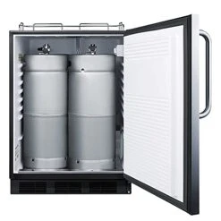 BC54OSBIADANK Built-in Undercounter ADA Compliant Commercially Listed Kegerator In Stainless Steel Exterior For Outdoor Use, Tap Kit Not Included, Auto Defrost, Lock -KitchenAid Shop 41zSCRgskSL