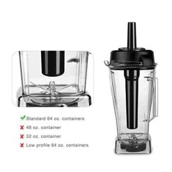 Feilifan Blender Replacement Parts For Vitamix Classic Tamper, Black, 760 5000 5200 Classic Standard 64 Oz Container Plunger For Vitamix Accelerator Tamper Tool Wand Stir Stick -KitchenAid Shop 41zUaoNMnyL