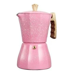 Latte Mocha Coffee Maker Italian Moka Espresso Cafeteira Percolator Pot Stovetop Coffee Maker 300Ml Pink