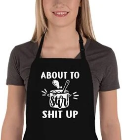 Saukore Funny Aprons For Women Men, Novelty Kitchen Cooking Apron With 2 Pockets, Cute Baking Apron For Bakers, Birthday Housewarming Mothers Day Apron Gift For Mom Wife Daughter Sister Aunt Grandma -KitchenAid Shop 41zbcNR2lFL. AC