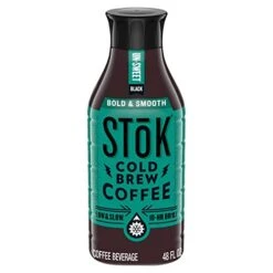 OK Medium Roast Liquid Cold Brew Coffee, Black, Unsweetened, 48 Oz. Bottle