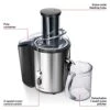 2-Speed Electric Juicer, Extra-Wide Feeding Tube For Whole Fruits, Make Nutritious Vegetable And Green Juice, Detachable 1-Quart Pitcher, Built-In Foam Separator, Dishwasher-Safe Parts