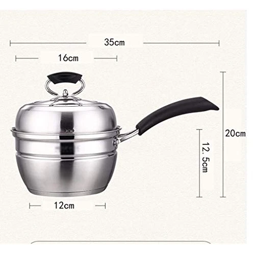 SXNBH Stainless Steel Cooking Steamer, Electric Wooden Handle, Heat Insulation And Anti-scalding, Tempered Glass Lid With Composite Bottom 4 SXNBH Stainless Steel Cooking Steamer, Electric Wooden Handle, Heat Insulation And Anti-scalding, Tempered Glass Lid With Composite Bottom - Image 2