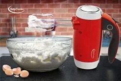 7 Speed Hand Mixer With Stand With Chrome Beater And Hooks, Metallic Red, BC-2208CMR, 6.06*8.66*6.65 -KitchenAid Shop 41ztCqvA6WL