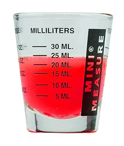 Mini Measure Heavy Glass, 20-Incremental Measurements Multi-Purpose Liquid And Dry Measuring Shot Glass, Black 4 Mini Measure Heavy Glass, 20-Incremental Measurements Multi-Purpose Liquid And Dry Measuring Shot Glass, Black - Image 2