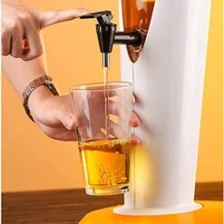 Beer Beer Dispenser For Bar,Drinks Dispenser For Partie Beer Tower, 3L Clear Beverage Tower Dispenser, Party Beer Dispenser, With Colorful Lights And Removable Ice Tube, Easy To Clean, Party, Restaura -KitchenAid Shop 41zurT9ZffL 1