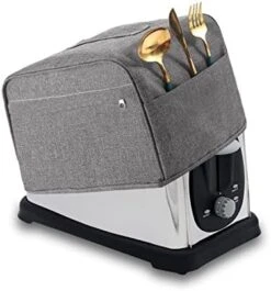 2 Slice Toaster Cover, Bread Toaster Oven Dustproof Cover With Pockets, Waterproof Kitchen Small Appliance Cover Broiler Appliance Organizer Bag Anti Fingerprint Protection Woman Gifts (S, Grey) -KitchenAid Shop 41zvcgiRhqL. AC 1