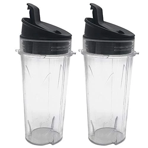 Two Pack 16-Ounce (16 Oz.) Cup With Sip & Seal Lid Fit For Nutri Ninja Blender Series With BL660/BL663/BL663CO/BL665Q/BL771/BL773CO/BL780/BL780CO/BL810/BL820/BL830/QB3000/QB3000SSW/QB3004/QB3005 3 Two Pack 16-Ounce (16 Oz.) Cup With Sip & Seal Lid Fit For Nutri Ninja Blender Series With BL660/BL663/BL663CO/BL665Q/BL771/BL773CO/BL780/BL780CO/BL810/BL820/BL830/QB3000/QB3000SSW/QB3004/QB3005