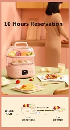 Food Steamer 10 Hours Reservation Food Warmer Reheat Automatic Insulation Washable Base Steam Pot Cookware (Color : Gray) -KitchenAid Shop 41zwaNdeDCL 1