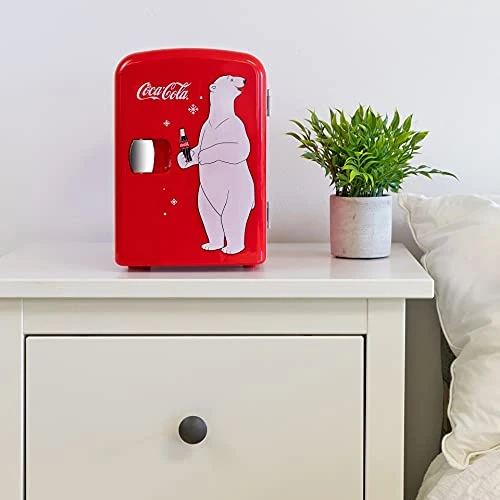 Coca-Cola Cola KWC4 KWC4B Polar Bear 4 Litres Mini Fridge, 4 Liters, Red/White 4 Coca-Cola Cola KWC4 KWC4B Polar Bear 4 Litres Mini Fridge, 4 Liters, Red/White - Image 2