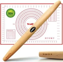 ALFOS French Rolling Pin Dough Roller For Baking Pizza Dough, Pie And Cookie Beech Wood Rolling Pin（15.7 Inch） -KitchenAid Shop 51 Kj4wEgL. AC 1