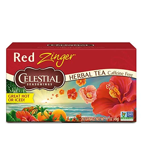 Celestial Seasonings® Hibiscus Tea, Red Zinger Herbal Tea, Caffeine Free, 20 Tea Bags (Pack Of 6) 10 Celestial Seasonings® Hibiscus Tea, Red Zinger Herbal Tea, Caffeine Free, 20 Tea Bags (Pack Of 6) - Image 8