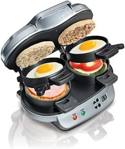 Hamilton Beach Dual Breakfast Sandwich Maker With Timer, Silver (25490A) -KitchenAid Shop 51 m4gMguL. AC