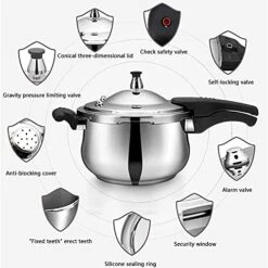 304 Stainless Steel Pressure Cooker, Household Gas Explosion-proof Small Pressure Cooker, General Use For Gas Stove And Induction Cooker Large Capacity (Size : 4L) -KitchenAid Shop 5103SPPHKfS