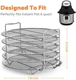 Dehydrator Rack Compatible With Instant Pot 6 Quart Stainless Steel Stand Accessories For Air Fryer Crisp Lid -KitchenAid Shop 5105kdIxASL