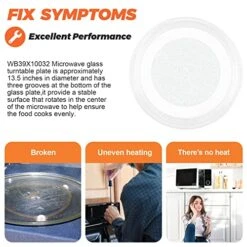 13.5" Microwave Glass Turntable Plate By Beaquicy - 13 1/2 Inches Glass Tray Replacement For GE Hotpoint Microwave - Replace Microwave Glass Tray # WB39X10032 JVM3160DF1BB JVM3160DF1CC JVM3160DF1WW 9 13.5" Microwave Glass Turntable Plate By Beaquicy - 13 1/2 Inches Glass Tray Replacement For GE Hotpoint Microwave - Replace Microwave Glass Tray # WB39X10032 JVM3160DF1BB JVM3160DF1CC JVM3160DF1WW -KitchenAid Shop 5109V1I4AmL