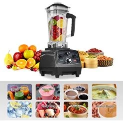 Mix Professional Countertop Blender, Blender For Kitchen Max 2200W High Power Home And Commercial Blender With Timer, Smoothie Blender For Crushing Ice, Frozen Fruit, Soup, Optional With Extra Parts (Standard)