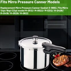S-9882 Replacement Mirro Pressure Canner Gasket, Pressure Cooker Gasket Fit For Mirro 12/16/22QT Model M-0512 / M-0522 / M-0312 / M-0406 / M-0416 / M-0526 / M-0622 -KitchenAid Shop 510KAErl3oL