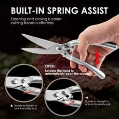 Itchen Shears Food Grade Stainless Steel Scissors, Heavy Duty Kitchen Scissors,Meat Scissors Heavy Duty Food Scissors,Utility Scissors Bone Shears Cooking Scissors For Kitchen -KitchenAid Shop 510Qqhzd1VL