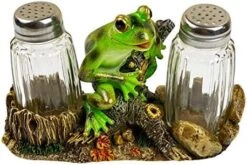 Frog Out Of Water Ceramic Frog Salt And Pepper Shaker Caddy Farmhouse Dinner Table Kitchen Counter Decor Glass Set Of Cute Frog Gifts For Friends And Family Frogs Kitchen -KitchenAid Shop 510TTMyExL. AC