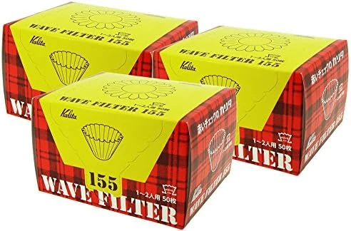 Kalita Wave Series KWF-155#22213 Coffee Filters, White, For 1-2 People, 100 Sheets 8 Kalita Wave Series KWF-155#22213 Coffee Filters, White, For 1-2 People, 100 Sheets - Image 6