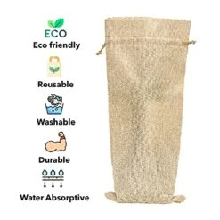 12 Pcs Burlap Wine Bags With Blank Tags And Drawstrings Regular Size Reusable Covers For Christmas, Wedding, Birthday, Travel, Holiday, And Party -KitchenAid Shop 510gkFl5giL