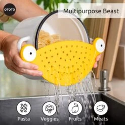 Monstrainer Pasta Strainer - Pot Strainers For Kitchen Gifts, Food Strainer, Noodle Strainer, Clip On Strainer For Pots - Cool Kitchen Gadgets, Cute Kitchen Accessories, Kitchen Finds - BPA Free -KitchenAid Shop 510igx0JQLL