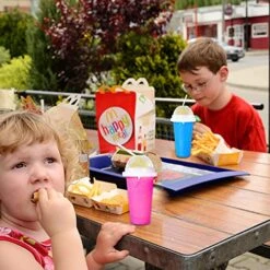 Cdbz Slushy Cup Slushie Cups,Slushie Maker Squeeze Cup,Frozen Magic Slushy Maker Cup,Slushy Cup 2 Pack, Protable Smoothie Mug Ice Cream Maker For Juices And Drinks (BLUE+PINK) -KitchenAid Shop 510ioOnxXhL