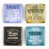 Vintage Refrigerator Magnets | Retro Blessings W/Bible Verses| Inspirational Fridge Magnet Set/4